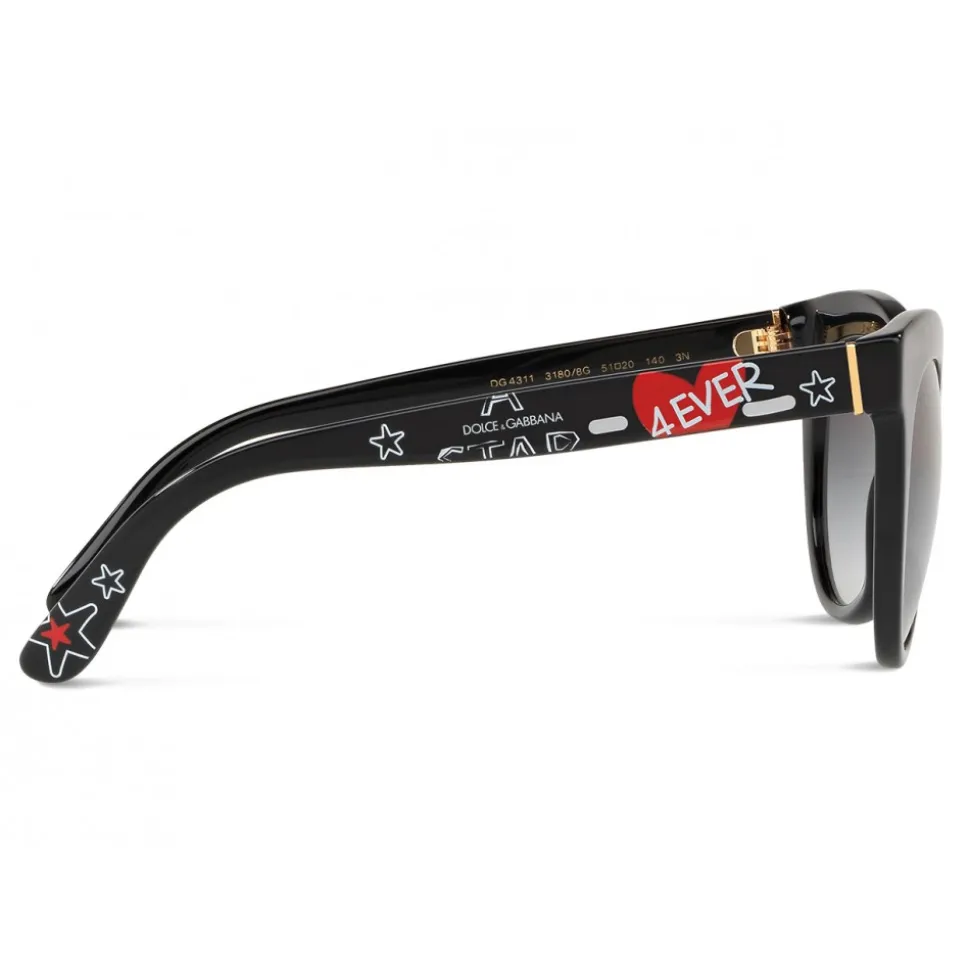 Dolce & Gabbana - Cat Eye Sunglasses Print Family - Black Gradient - Dolce & Gabbana Eyewear - Avvenice