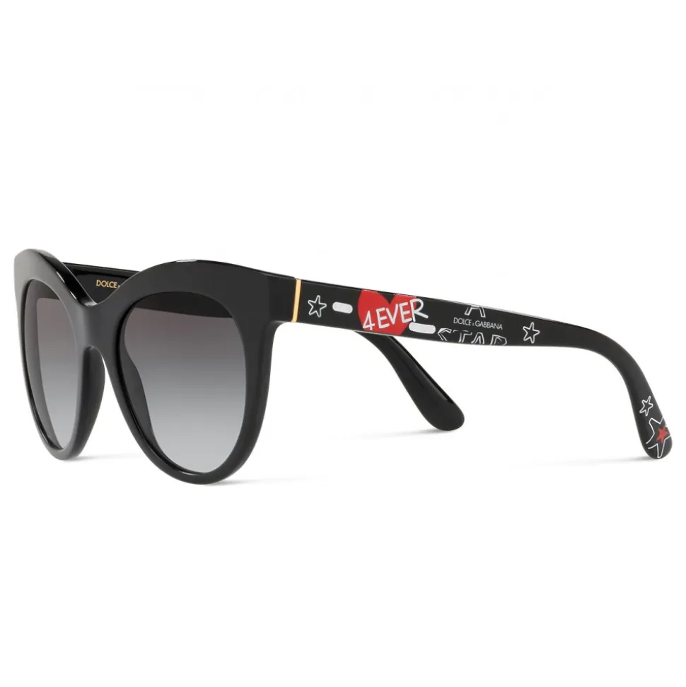 Dolce & Gabbana - Cat Eye Sunglasses Print Family - Black Gradient - Dolce & Gabbana Eyewear - Avvenice