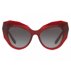 Dolce & Gabbana - Cat Eye Sunglasses Stones & Logo Plaque - Red - Dolce & Gabbana Eyewear - Avvenice