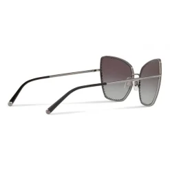 Dolce & Gabbana - Cat-Eye Sunglasses with "Sacred Heart" Metal Profile - Back Gunmetal - Dolce & Gabbana Eyewear - Avvenice