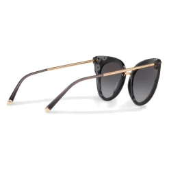 Dolce & Gabbana - Cat-Eye Sunglasses in Acetate with Metallic Details - Black - Dolce & Gabbana Eyewear - Avvenice