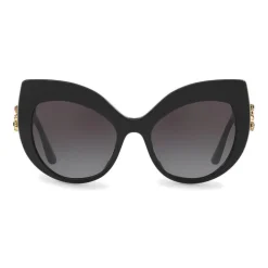 Dolce & Gabbana - Cat-Eye Sunglasses in Acetate with DG Logo - Black - Dolce & Gabbana Eyewear - Avvenice