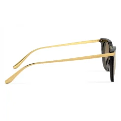 Dolce & Gabbana - Classic Sunglasses Plaque Logo - Golden Pois on Black - Dolce & Gabbana Eyewear - Avvenice