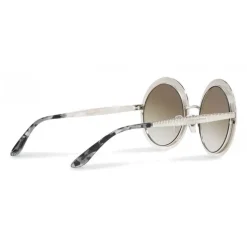 Dolce & Gabbana - Copper Silver Round Sunglasses - Polished Silver - Dolce & Gabbana Eyewear - Avvenice