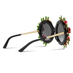 Dolce & Gabbana - Crazy For Sicily Sunglasses - Black - Dolce & Gabbana Eyewear - Avvenice