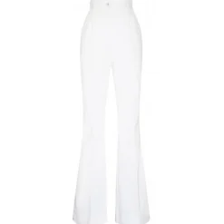 Dolce & Gabbana - Cream White Tailored Wide Leg Trousers - Dolce & Gabbana Exclusive Luxury Collection - Avvenice