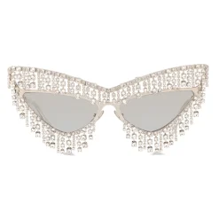 Dolce & Gabbana - Crystals’ Rain Sunglasses - Silver - Dolce & Gabbana Eyewear - Avvenice