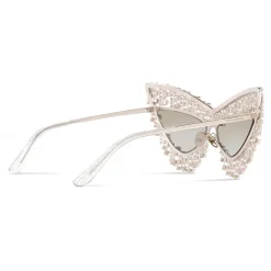Dolce & Gabbana - Crystals’ Rain Sunglasses - Silver - Dolce & Gabbana Eyewear - Avvenice