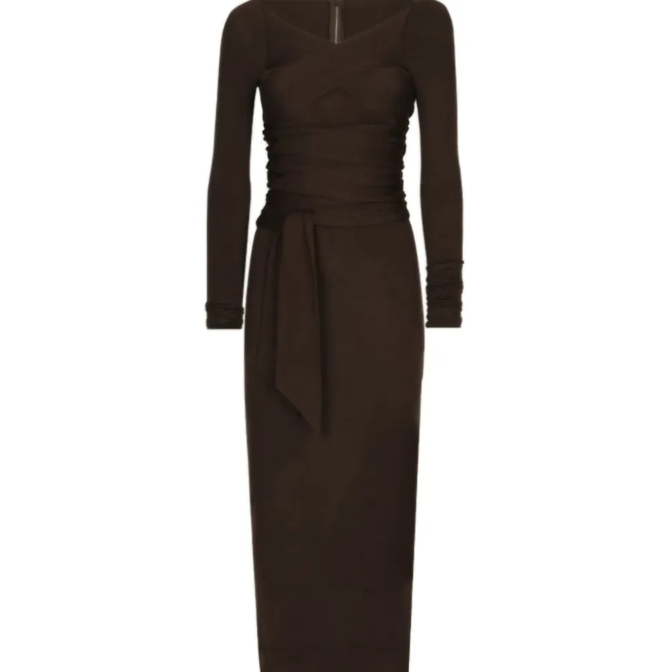 Dolce & Gabbana - Dark Brown Dress - Dolce & Gabbana Exclusive Luxury Collection - Avvenice