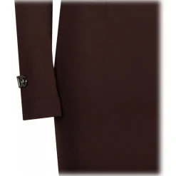 Dolce & Gabbana - Dark Brown Jersey Midi Dress - Dolce & Gabbana Exclusive Luxury Collection - Avvenice