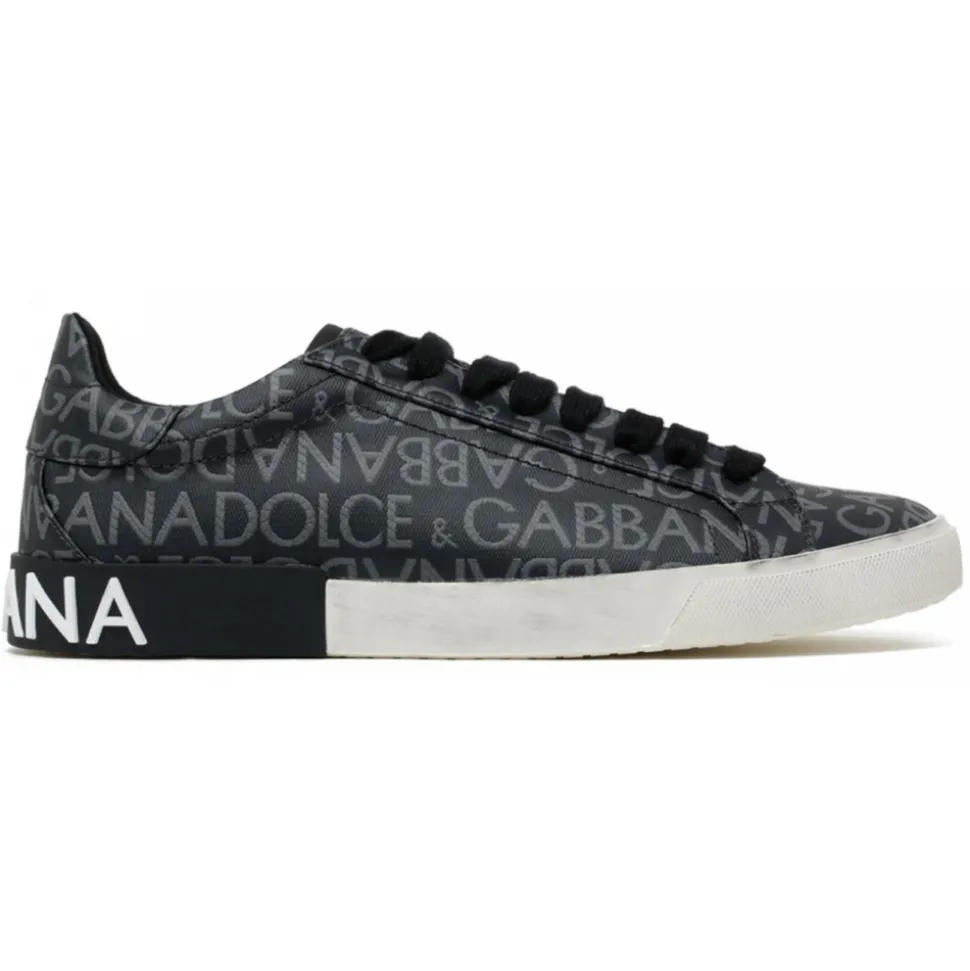 Dolce & Gabbana - Dark Grey and Light Grey Portofino Sneakers - Dolce & Gabbana Exclusive Luxury Collection - Avvenice