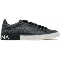 Dolce & Gabbana - Dark Grey and Light Grey Portofino Sneakers - Dolce & Gabbana Exclusive Luxury Collection - Avvenice