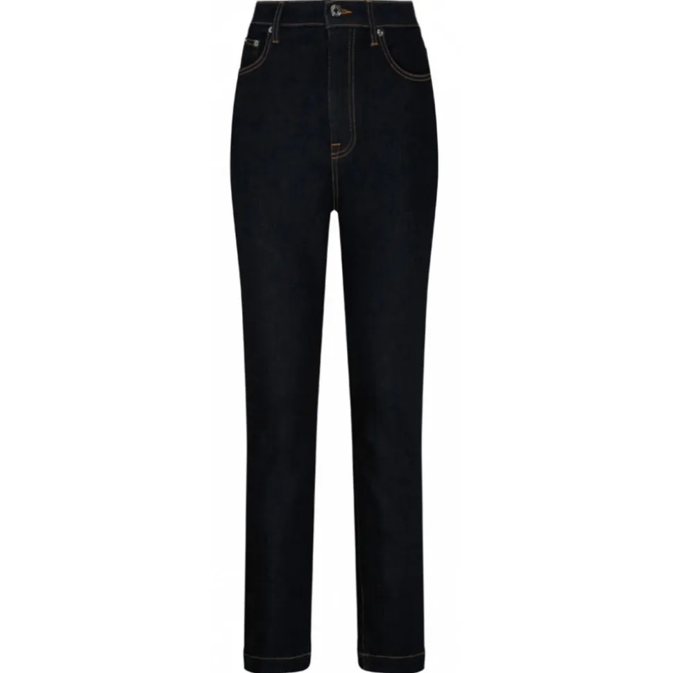 Dolce & Gabbana - Dark Navy Cotton Skinny Jeans - Dolce & Gabbana Exclusive Luxury Collection - Avvenice