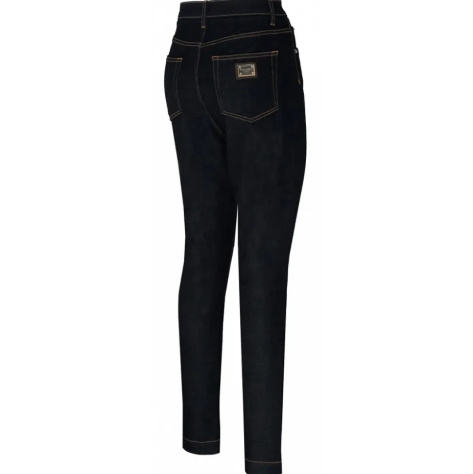 Dolce & Gabbana - Dark Navy Cotton Skinny Jeans - Dolce & Gabbana Exclusive Luxury Collection - Avvenice