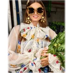 Dolce & Gabbana - Devotion Sunglasses - Black & Gold - Dolce & Gabbana Eyewear - Avvenice