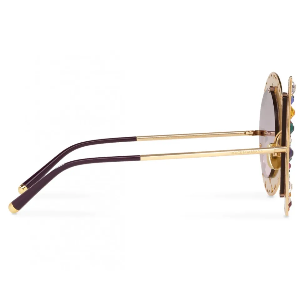 Dolce & Gabbana - DG Crystal Sunglasses - Gold - Dolce & Gabbana Eyewear - Avvenice