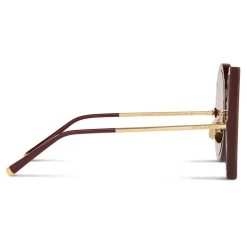 Dolce & Gabbana - DG Glitter Sunglasses - Bordeaux & Gold - Dolce & Gabbana Eyewear - Avvenice