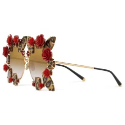 Dolce & Gabbana - DG Leo & Rose Sunglasses - Gold - Dolce & Gabbana Eyewear - Avvenice