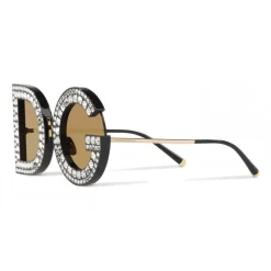 Dolce & Gabbana - DG Sunglasses with Crystals - Black with Crystals - Dolce & Gabbana Eyewear - Avvenice