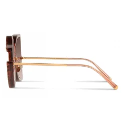 Dolce & Gabbana - DG Sunglasses with Crystals - Transparent Pink - Dolce & Gabbana Eyewear - Avvenice