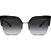 Dolce & Gabbana - Double Line Sunglasses - Black Gold - Dolce & Gabbana Eyewear - Avvenice