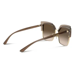 Dolce & Gabbana - Double Line Sunglasses - Brown Gold - Dolce & Gabbana Eyewear - Avvenice