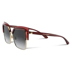 Dolce & Gabbana - Double Line Sunglasses - Burgundy Gold - Dolce & Gabbana Eyewear - Avvenice