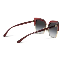 Dolce & Gabbana - Double Line Sunglasses - Burgundy Gold - Dolce & Gabbana Eyewear - Avvenice