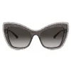 Dolce & Gabbana – Double Line Sunglasses - DG Gold Logo on Black Transparent - Dolce & Gabbana Eyewear - Avvenice