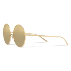 Dolce & Gabbana - Gold Plated Round Sunglasses - Gold Plated - Dolce & Gabbana Eyewear - Avvenice