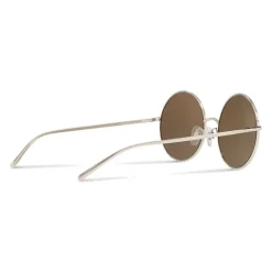 Dolce & Gabbana - Gold Plated Round Sunglasses - Silver Plated - Dolce & Gabbana Eyewear - Avvenice