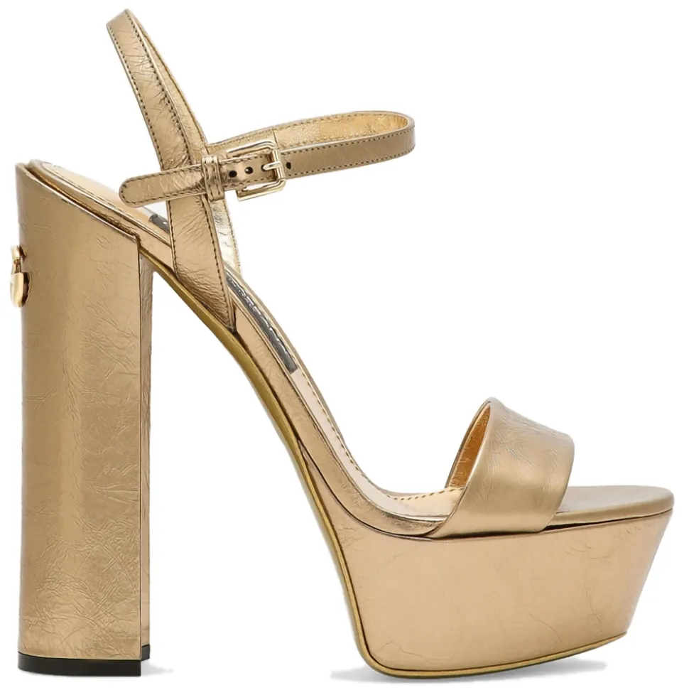 Dolce & Gabbana - Gold Sandals - Dolce & Gabbana Exclusive Luxury Collection - Avvenice