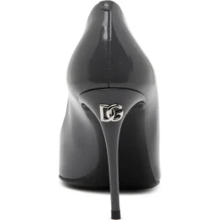 Dolce & Gabbana - Grey Calf Leather Pointed Toe Pumps - Dolce & Gabbana Exclusive Luxury Collection - Avvenice