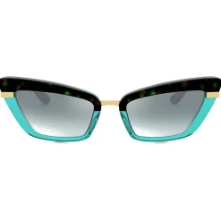 Dolce & Gabbana - Half Print Sunglasses - Havana Turquoise - Dolce & Gabbana Eyewear - Avvenice