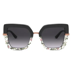 Dolce & Gabbana - Half Print Sunglasses - Black - Dolce & Gabbana Eyewear - Avvenice