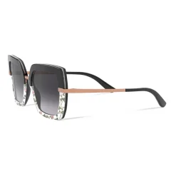 Dolce & Gabbana - Half Print Sunglasses - Black - Dolce & Gabbana Eyewear - Avvenice