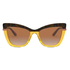 Dolce & Gabbana - Half Print Sunglasses - Havana Orange - Dolce & Gabbana Eyewear - Avvenice