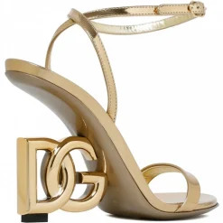 Dolce & Gabbana - Keira Sandals Gold - Dolce & Gabbana Exclusive Luxury Collection - Avvenice