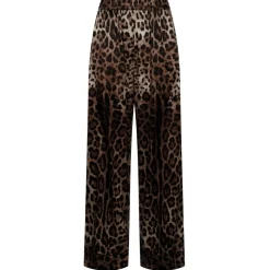 Dolce & Gabbana - Leopard Print Satin Pyjama Pants - Dolce & Gabbana Exclusive Luxury Collection - Avvenice