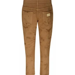 Dolce & Gabbana - Light Brown Cotton Ripped Slim Fit Jeans - Dolce & Gabbana Exclusive Luxury Collection - Avvenice