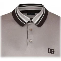 Dolce & Gabbana - Light Grey Polo Shirt - Dolce & Gabbana Exclusive Luxury Collection - Avvenice