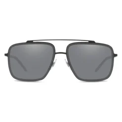 Dolce & Gabbana - Madison Sunglasses - Black Matt and Grey Transparent - Dolce & Gabbana Eyewear - Avvenice
