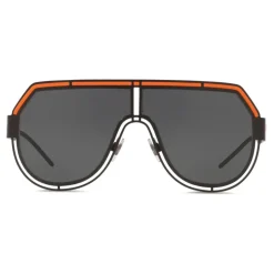 Dolce & Gabbana - Mask Sunglasses DG Logo - Black Orange - Dolce & Gabbana Eyewear - Avvenice