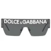 Dolce & Gabbana - Mask Sunglasses DG Logo - Black - Dolce & Gabbana Eyewear - Avvenice