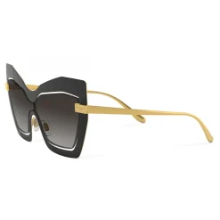 Dolce & Gabbana - Mask Sunglasses Plaque Logo - Black - Dolce & Gabbana Eyewear - Avvenice