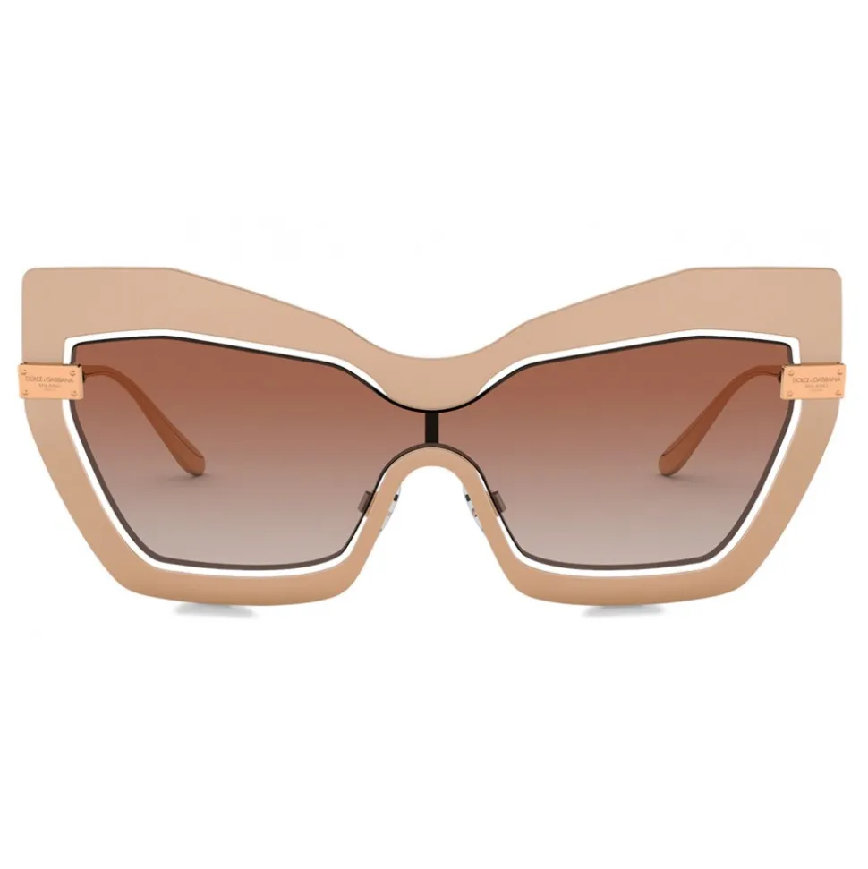 Dolce & Gabbana - Mask Sunglasses Plaque Logo - Matt Pink - Dolce & Gabbana Eyewear - Avvenice