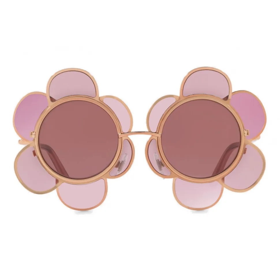 Dolce & Gabbana - Metal Sunglasses Inspiration Flower - Rose Gold - Dolce & Gabbana Eyewear - Avvenice