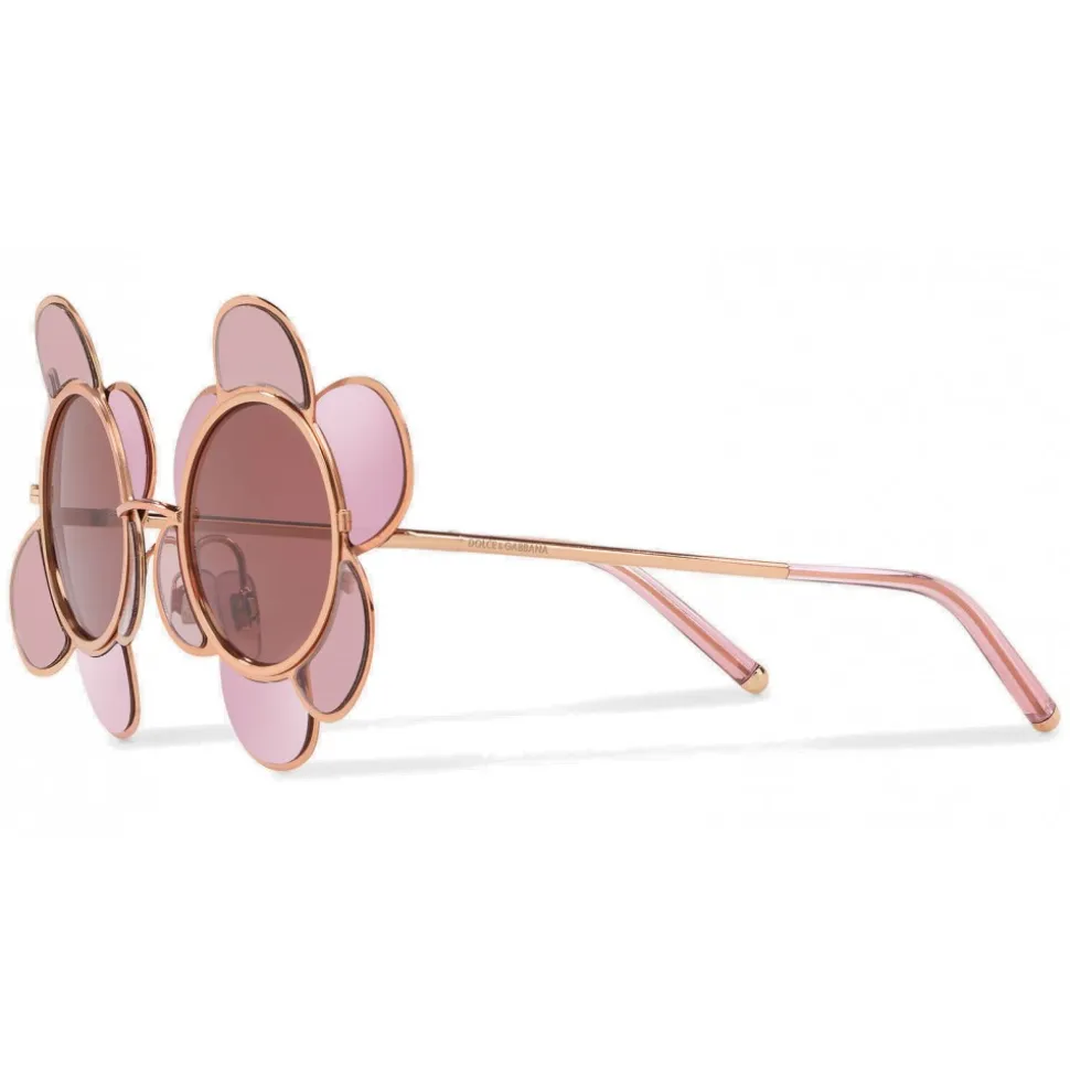 Dolce & Gabbana - Metal Sunglasses Inspiration Flower - Rose Gold - Dolce & Gabbana Eyewear - Avvenice