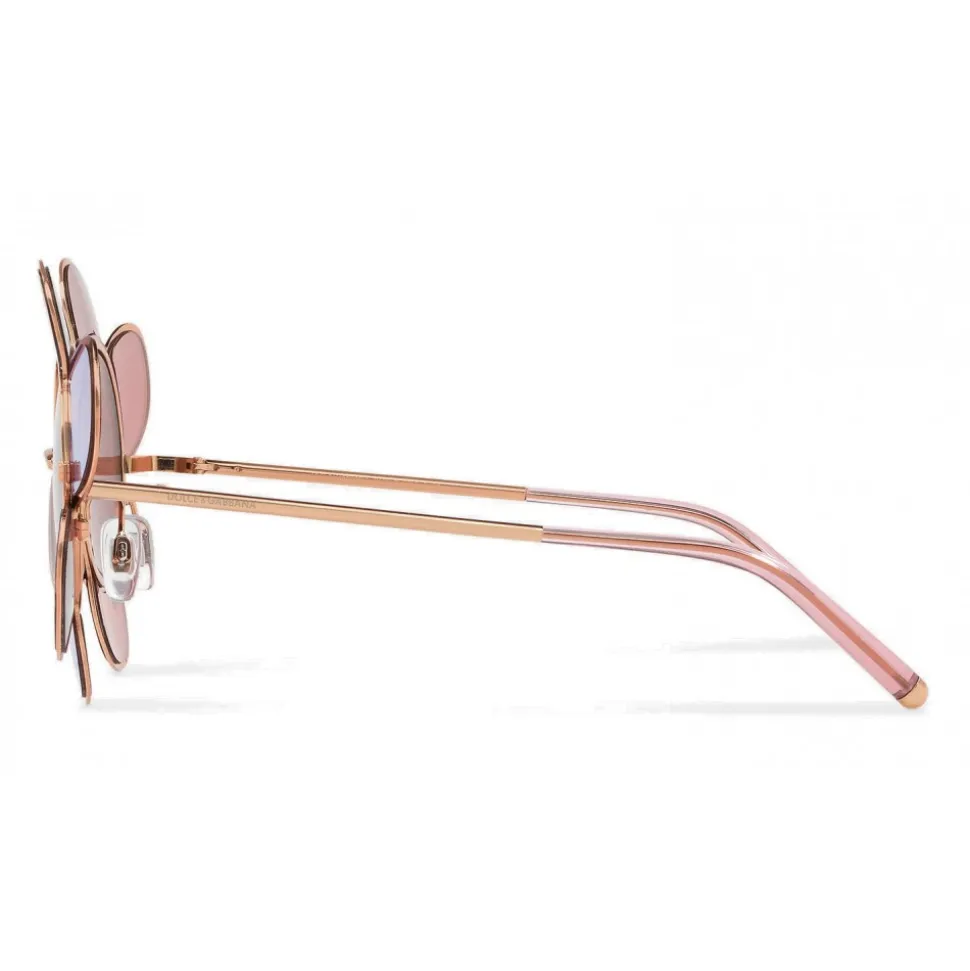 Dolce & Gabbana - Metal Sunglasses Inspiration Flower - Rose Gold - Dolce & Gabbana Eyewear - Avvenice