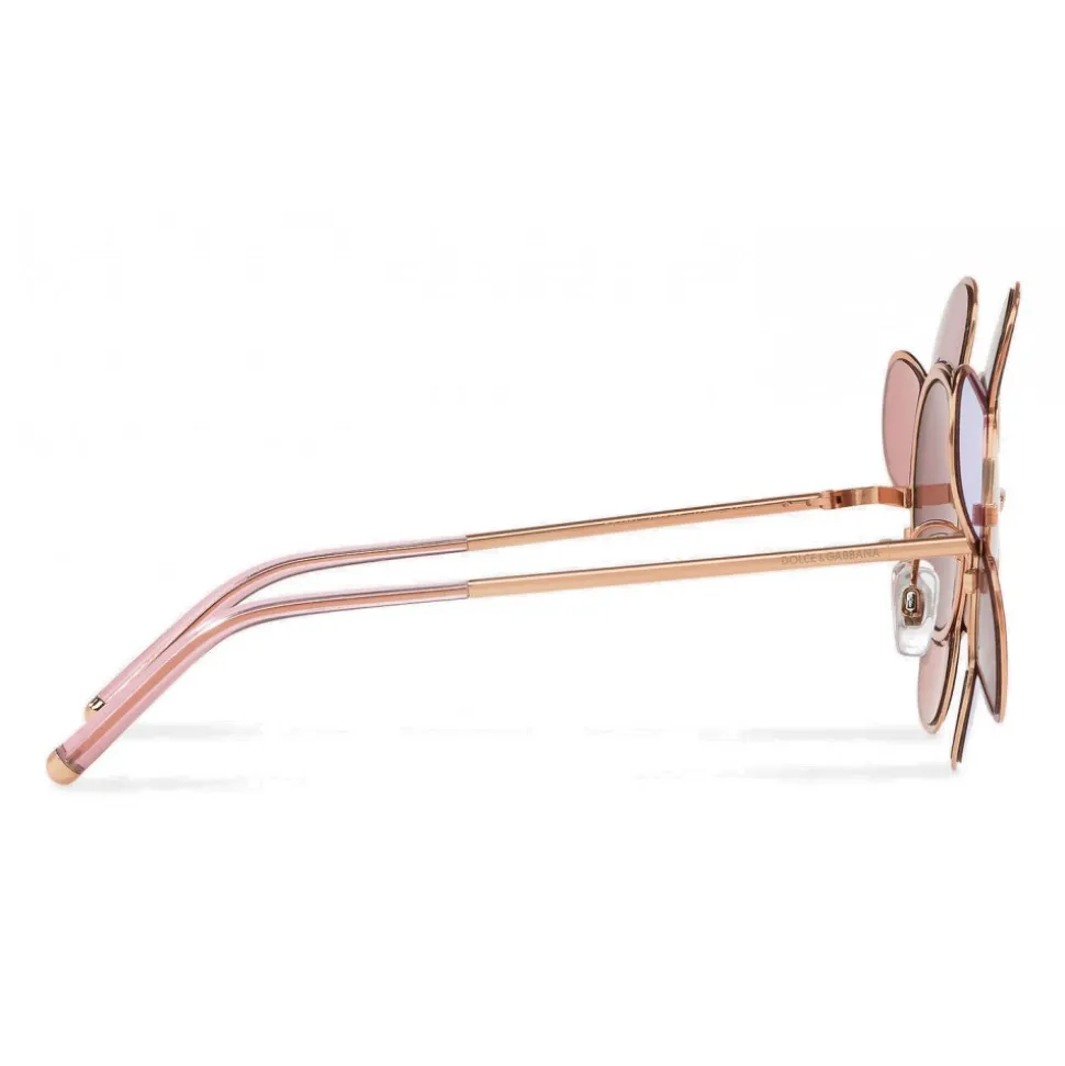Dolce & Gabbana - Metal Sunglasses Inspiration Flower - Rose Gold - Dolce & Gabbana Eyewear - Avvenice